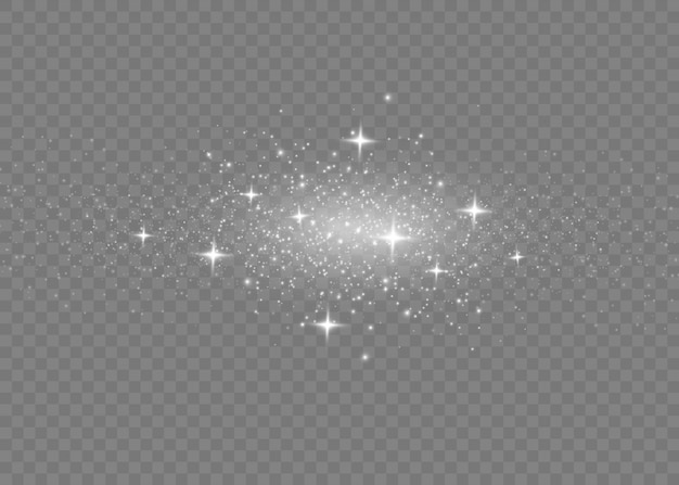 Las partículas de polvo mágico brillantes