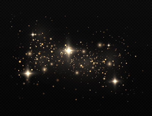 Las partículas de polvo mágico brillantes
