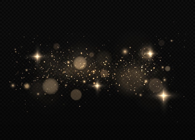 Las partículas de polvo mágico brillantes