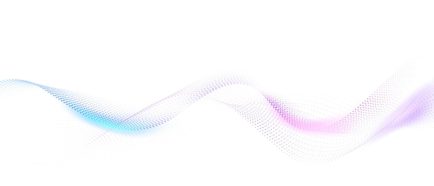 Las partículas que fluyen forman ondas un patrón de luz gradiente fondo de tecnología moderna vector