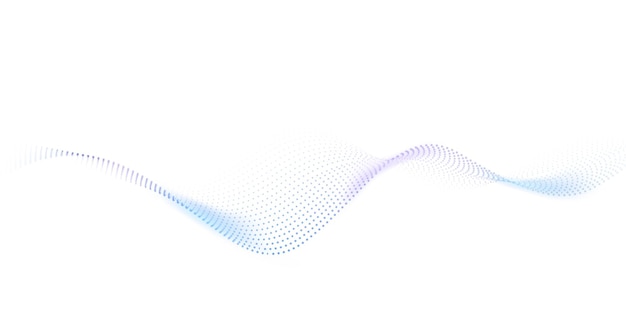 Las partículas que fluyen forman ondas un patrón de luz gradiente fondo de tecnología moderna vector
