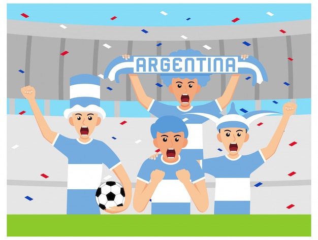 Vector partidarios argentinos en diseño plano