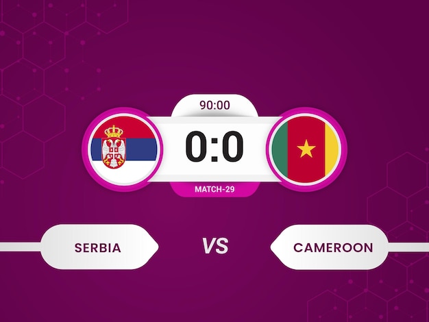 Partido camerún vs serbia 2022 con marcador y retransmisión