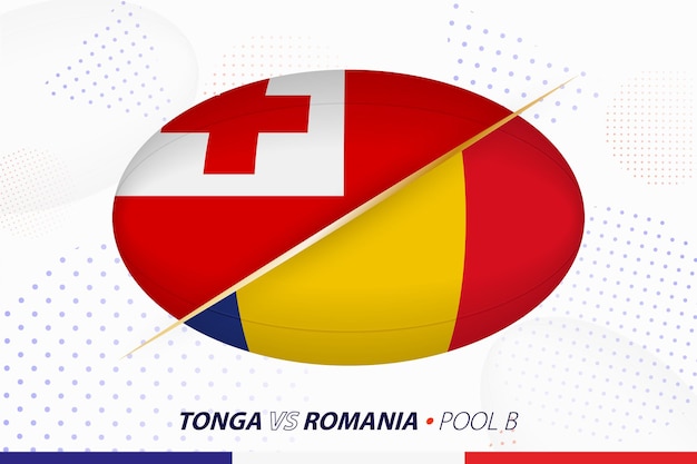 Partido de rugby entre Tonga y Rumania concepto de torneo de rugby