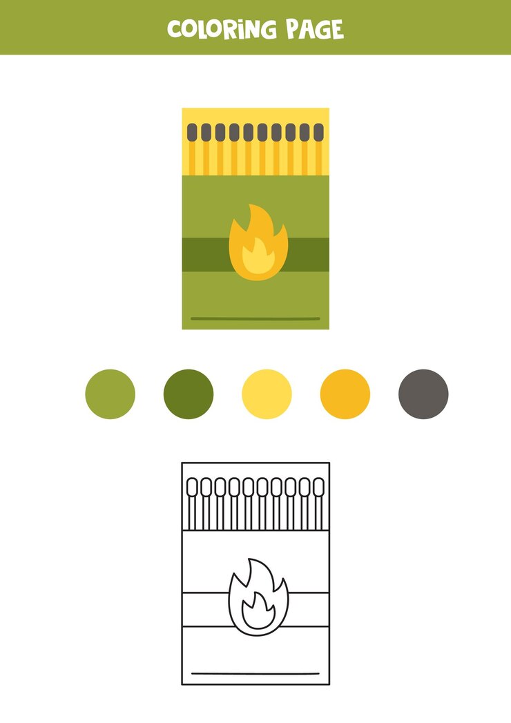 Vector partidos dibujados a mano en color hoja de trabajo para niños