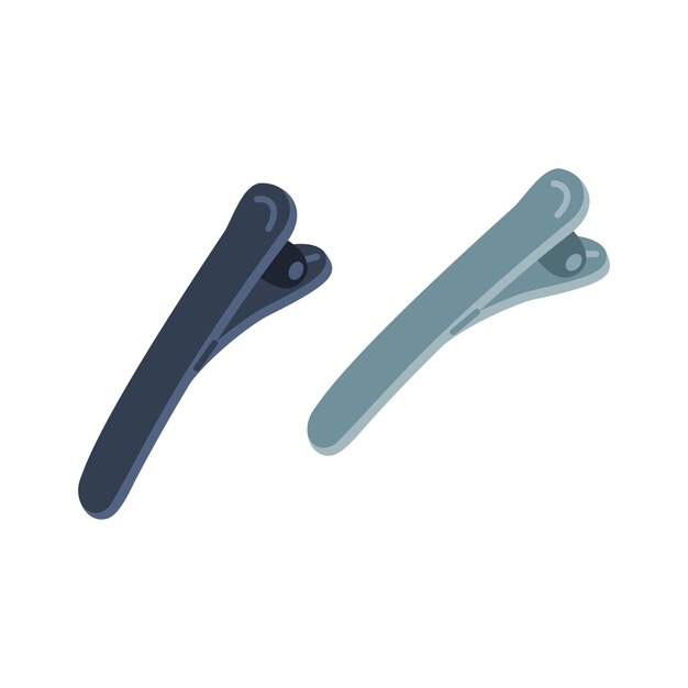 Pasadores para el cabello. Herramientas de peluquería. Accesorios para el peinado. Vector de color dibujado a mano