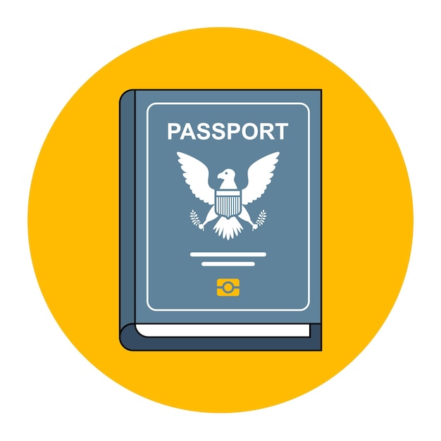 Pasaporte azul de un ciudadano del país