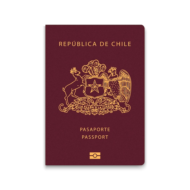 Vector pasaporte de chile