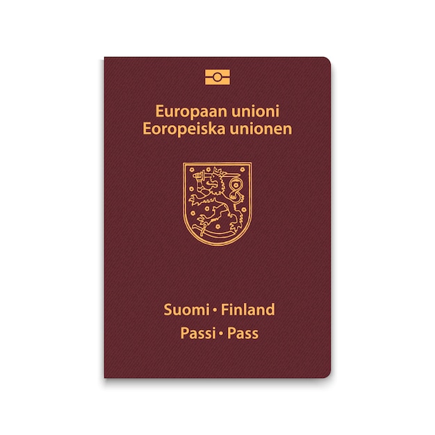 Vector pasaporte de finlandia