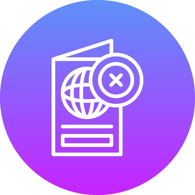 Pasaporte Icon de vector rechazado Ilustración del conjunto de iconos de Inmigración