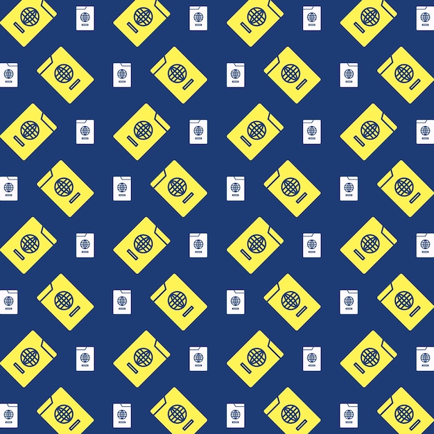 Pasaporte útil de moda de colores que repite el patrón de la ilustración vectorial diseño genial