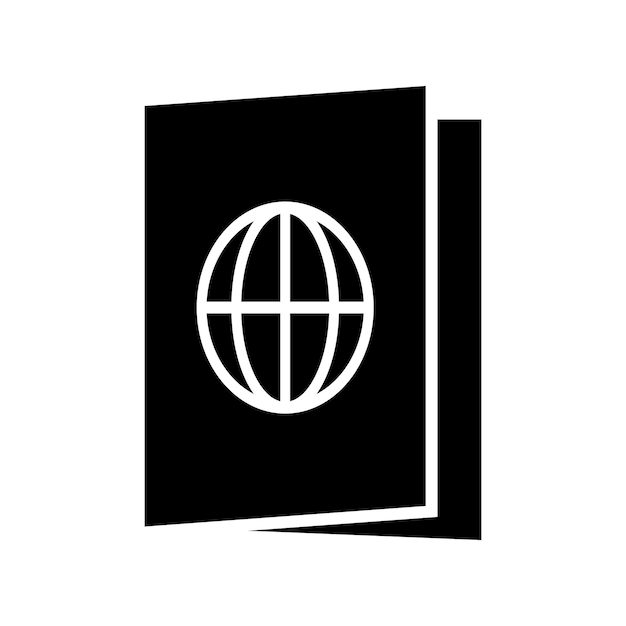 Pasaporte vector icono logotipo aislado ilustración