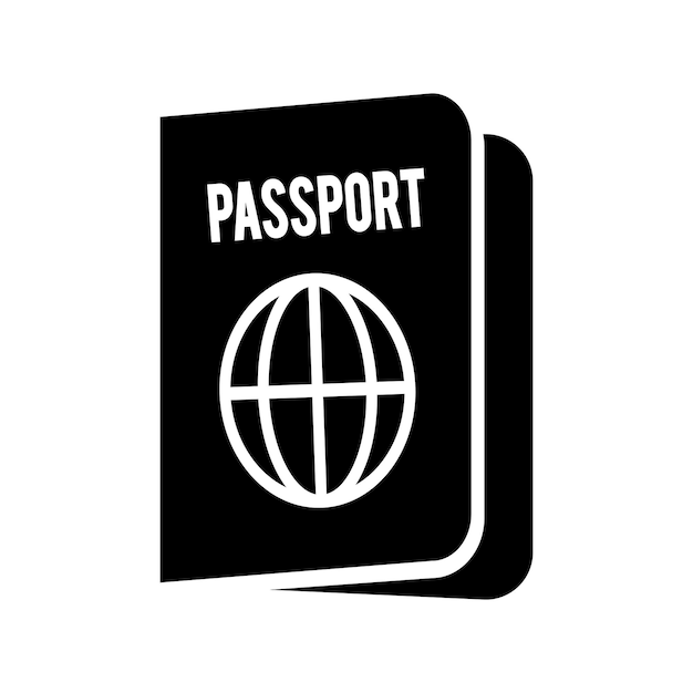 Vector pasaporte vector icono logotipo aislado ilustración