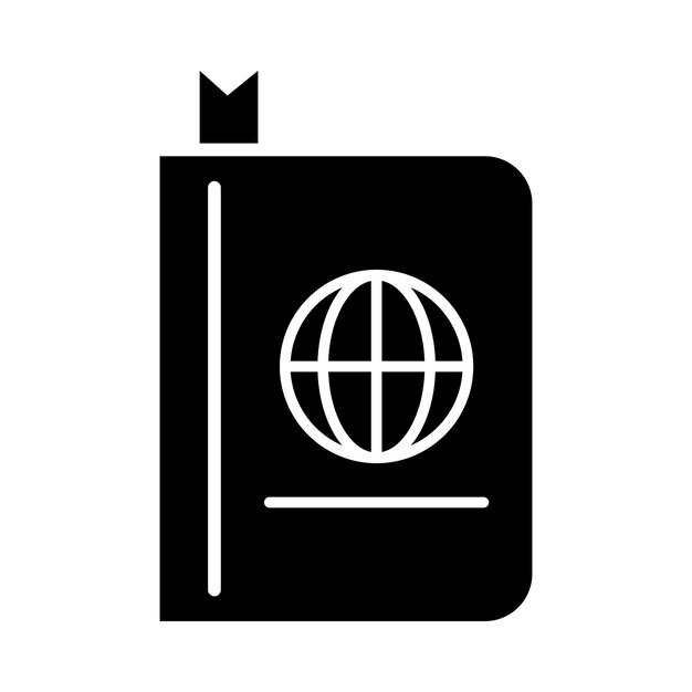 Pasaporte vector icono logotipo aislado ilustración