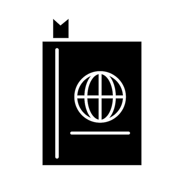 Pasaporte vector icono logotipo aislado ilustración
