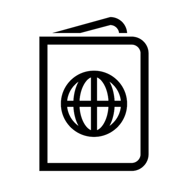 Pasaporte vector icono logotipo aislado ilustración