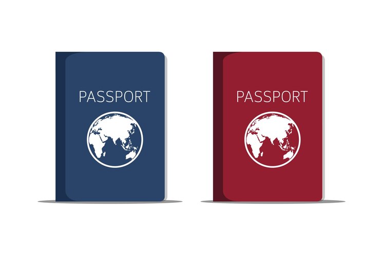 pasaportes con un mapa del mundo diseño artístico documento de identidad internacional en la portada