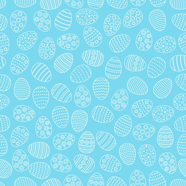 Vector pascua fondo sin costuras con huevos tarjeta de regalo huevo ornamento patrón vacaciones de primavera