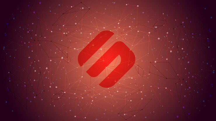 Vector pase el símbolo del token sxp del tema de la criptomoneda del proyecto defi en un fondo poligonal azul ícono del logotipo de la criptomoneda programas financieros descentralizados vector eps10