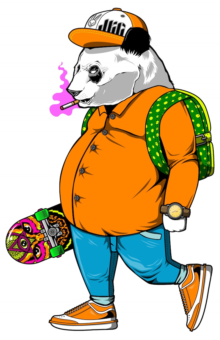Vector paseo panda