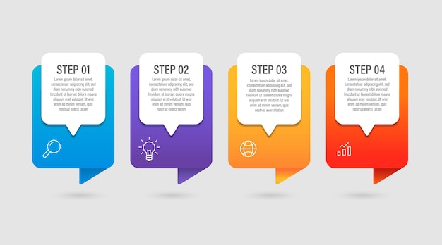 Paso 04: Diseño vectorial de infografía colorida
