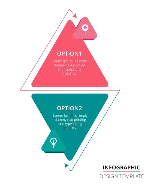 Paso 2 proceso diseño de plantilla de infografía ilustración vectorial