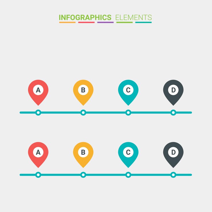 Paso Diseño de elementos infográficos plantilla vectorial