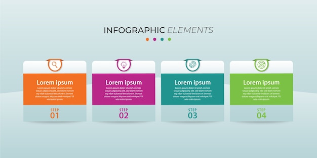 Paso de diseño infográfico