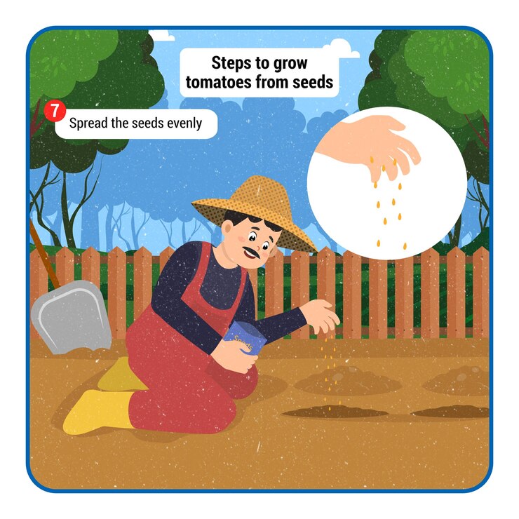 Vector pasos para cultivar tomates a partir de semillas_7