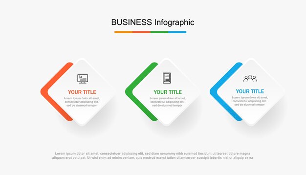 Pasos diseño de plantilla de infografía de proceso de línea de tiempo de visualización de datos comerciales