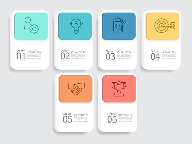 pasos horizontales línea de tiempo elemento infográfico informe de fondo con icono de línea de negocios 5 pasos