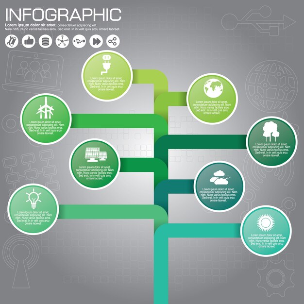 Vector pasos de infografía para el éxito con opciones e iconos.