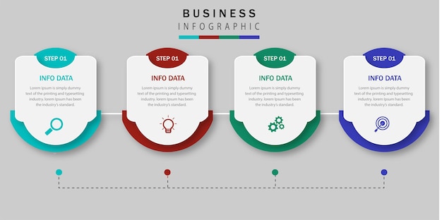 Pasos infográficos para emprendedores del futuro