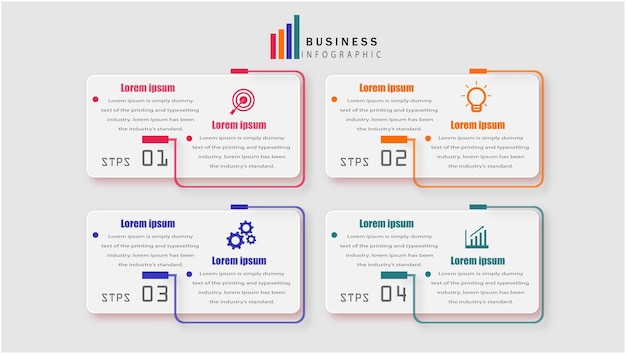 Pasos infográficos para emprendedores del futuro