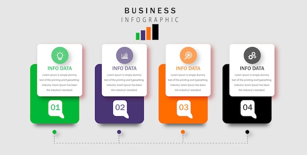 Pasos infográficos para emprendedores del futuro