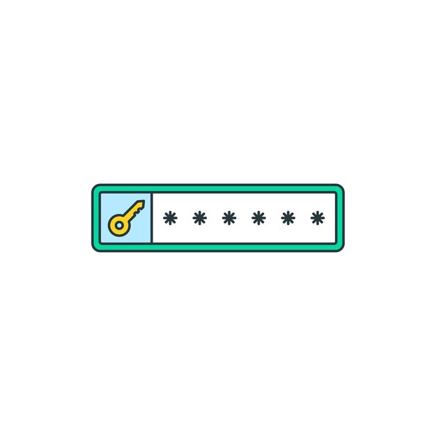 Password icon icon related to design elements suitable for web site app user interfaceselement printable etc flat icon style simple vector design editable