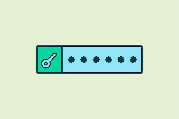 Password icon icon related to UI elements suitable for web site app user interfaceselement printable etc flat line icon style simple vector design editable