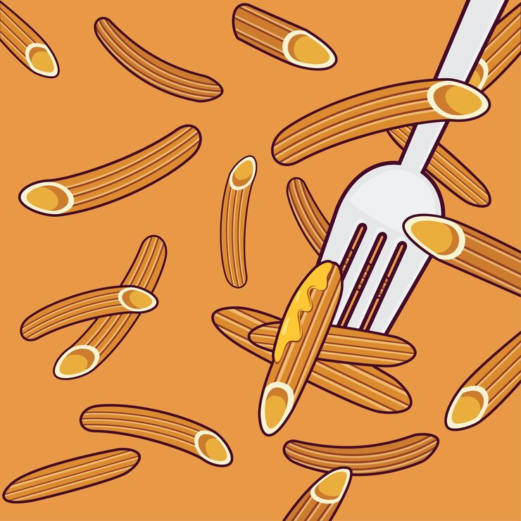 Vector la pasta es deliciosa.