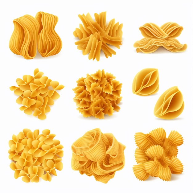 Vector pasta espagueti comida comida italiana vector ilustración cocina cocina restaurante gráfico