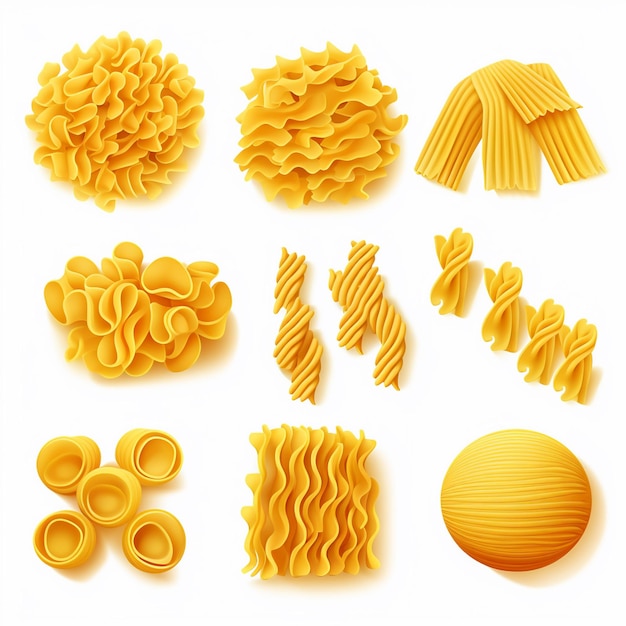 Vector pasta espagueti comida comida italiana vector ilustración cocina cocina restaurante gráfico