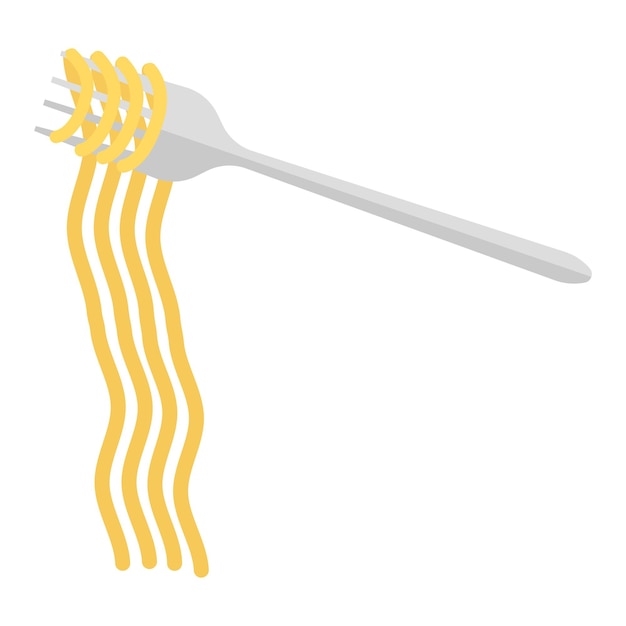 Vector pasta y tenedor