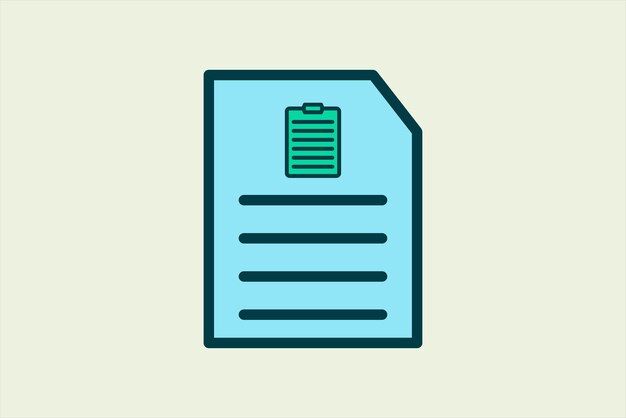 Paste Document icon icon related to UI elements suitable for web site app user interfaceselement printable etc flat line icon style simple vector design editable