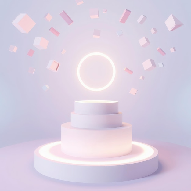 un pastel blanco con letras rosas y púrpuras en la parte superior