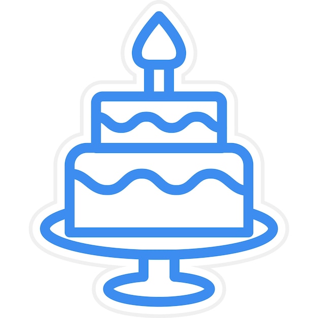 un pastel de cumpleaños azul con una vela encima