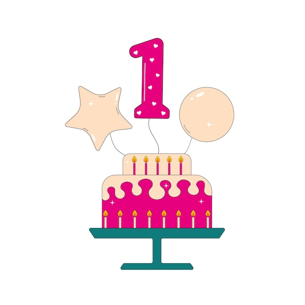 Un pastel de cumpleaños Feliz cumpleaños saludos aniversario