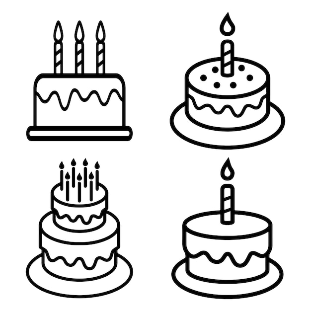 Pastel de cumpleaños festivo con velas encendidas