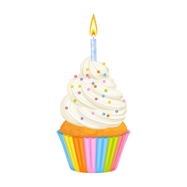 Pastel de cumpleaños con vela