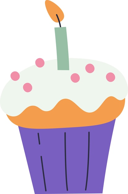 Pastel de cumpleaños con vela