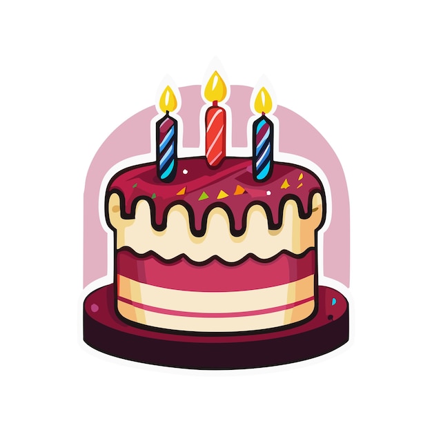 Pastel de cumpleaños con velas