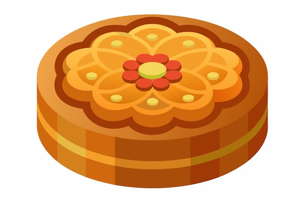 un pastel con un diseño floral